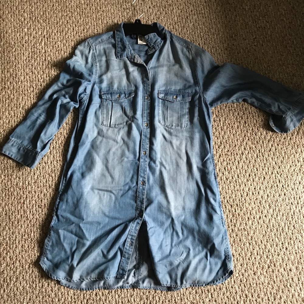 Long sleeve jean dress